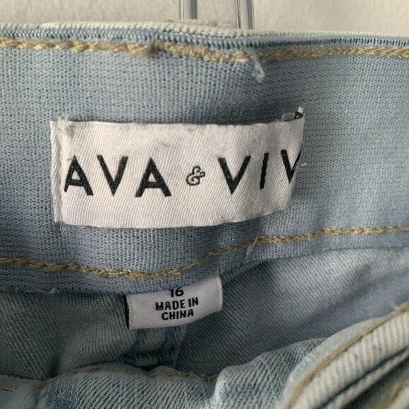 ava viv high rise skinny jeans 16 Light Wash - Picture 4 of 11